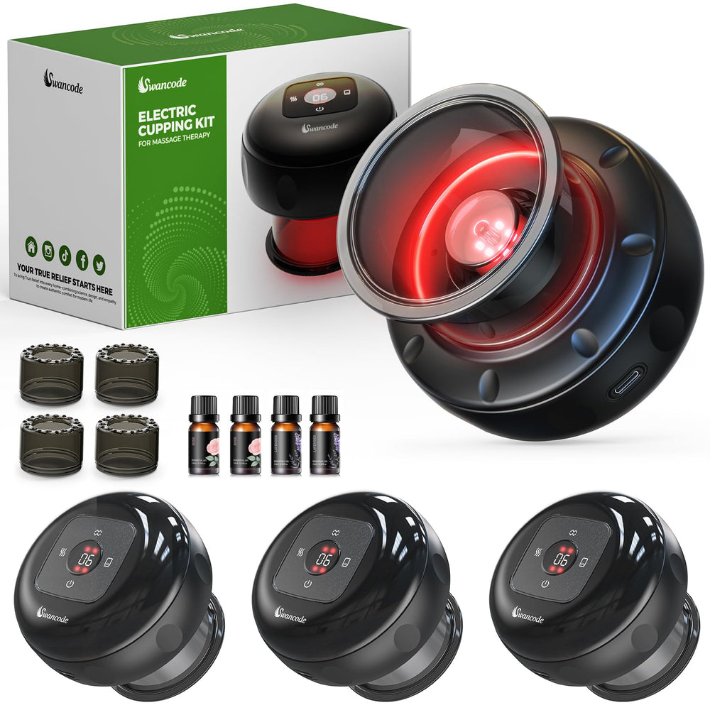 Swancode 4-pack 5-in-1 cupping set devices ready for home recovery sessions