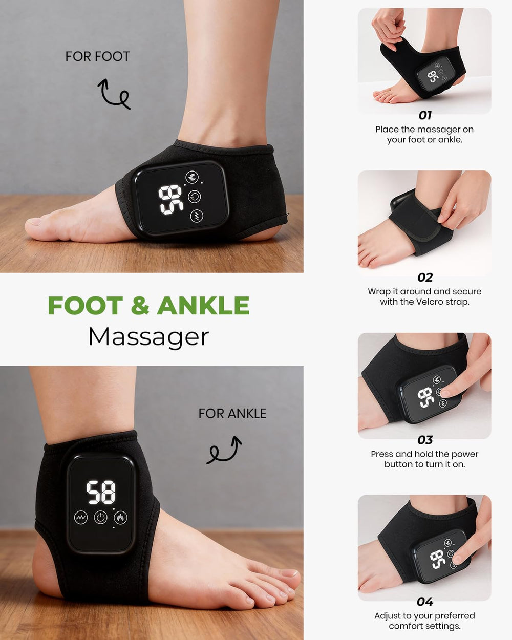 Swancode Foot Renew cordless design supports travel use with easy cordless operation.