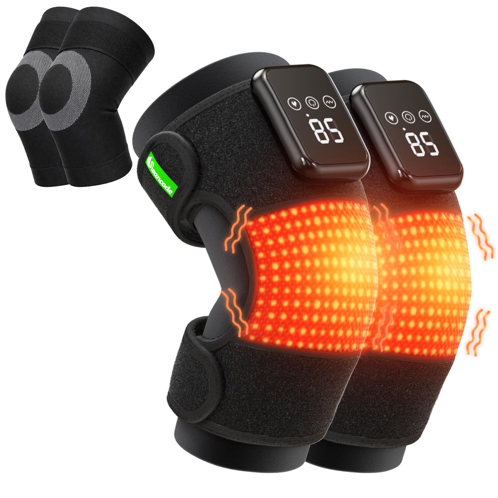 Swancode knee massager with heat delivers soothing warmth for tired knees.