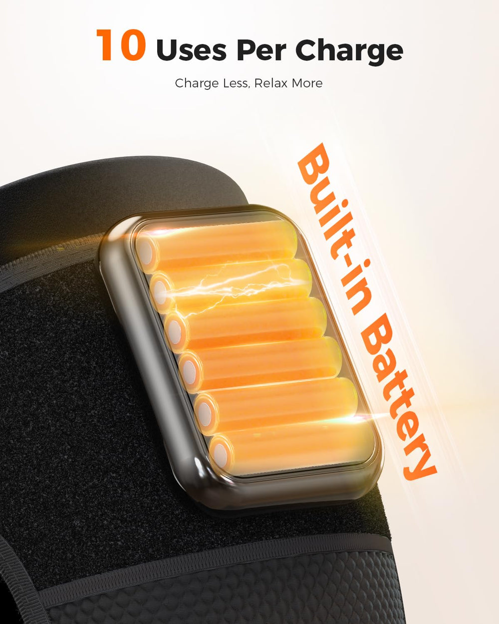 Swancode knee massager compact and travel-ready in a case.