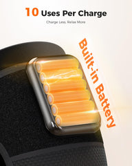 Swancode knee massager compact and travel-ready in a case.