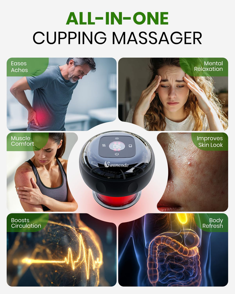 Swancode replaceable cup with scraping feature attached for smoother glide