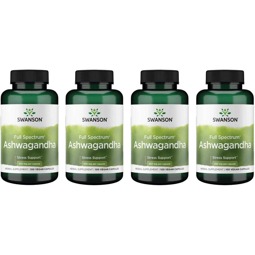 Swanson Ashwagandha powder bottle for daily stress support and vitality