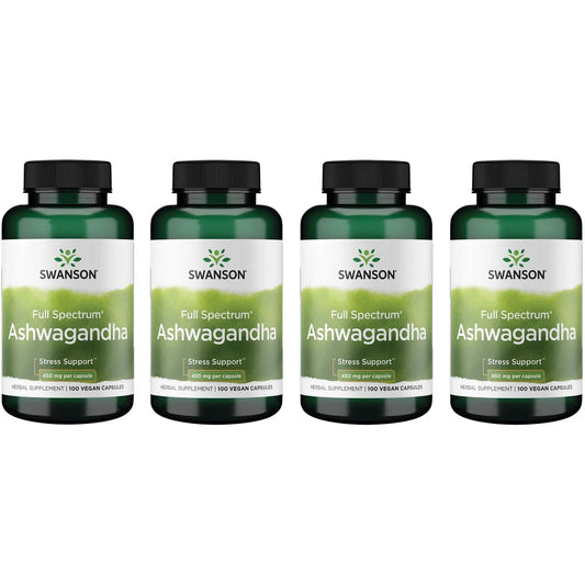 Swanson Ashwagandha powder bottle for daily stress support and vitality