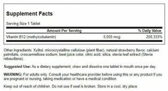 Swanson B-12 methylcobalamin tablets for daily use and steady energy support.