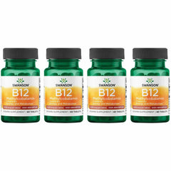 Swanson B-12 methylcobalamin bottle front showing high absorption formula