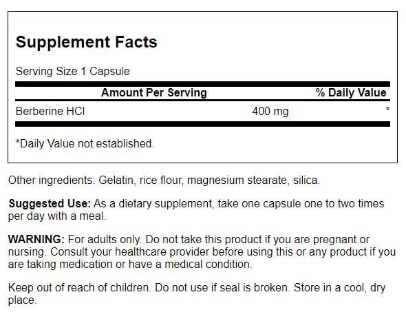 Swanson Berberine bottle pour shows easy daily dosage for heart health