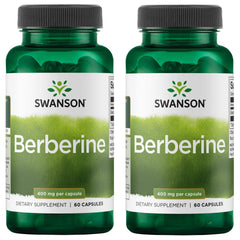 Swanson Berberine HCl bottle closeup highlighting standardized berberine for potential heart health support