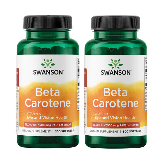 Swanson Beta-Carotene eye health softgels support vision and antioxidant defense.