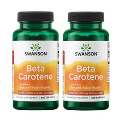 Swanson Beta-Carotene eye health softgels support vision and antioxidant defense.