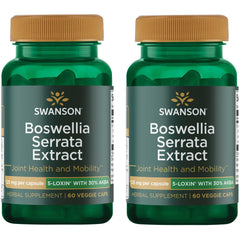 Swanson Boswellia Serrata extract bottle showing 125 mg strength for daily use.