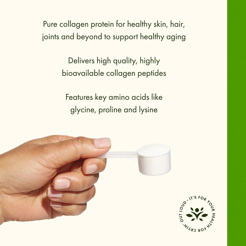 Swanson collagen hydrolysate powder being stirred into coffee for a smooth boost.