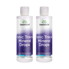 Swanson Concentrace trace mineral drops bottle shown for daily hydration and mineral support.