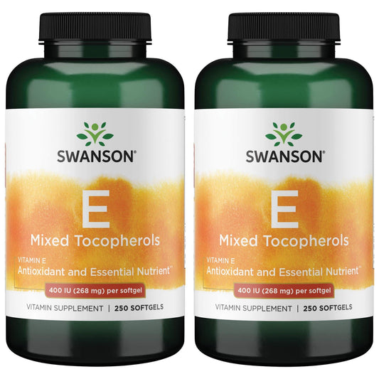 Swanson E-400 tocopherols bottle front for antioxidant support