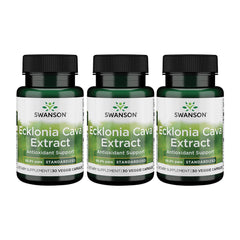 Swanson Ecklonia Cava Extract bottle with 30 veggie capsules for antioxidant support.