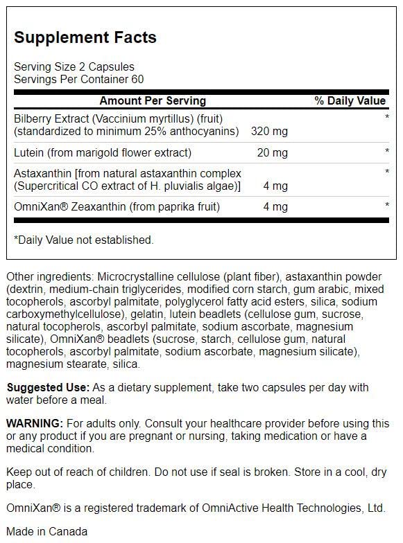 Swanson EyesAlive capsules close-up showing convenient daily eye supplementation