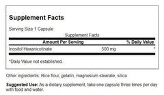 Close-up of Swanson Flush Free Niacin 500mg capsules for easy-swallow daily use