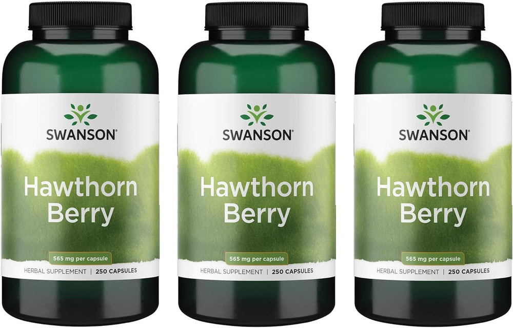Swanson hawthorn berry supplement bottle front view suggesting support for healthy circulation