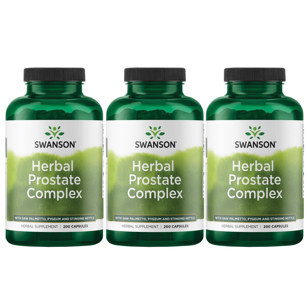 Swanson Herbal Prostate Complex bottle front with capsules for daily support