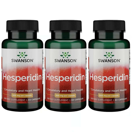 Swanson Hesperidin citrus-derived bottle highlighting antioxidant support and heart wellness.