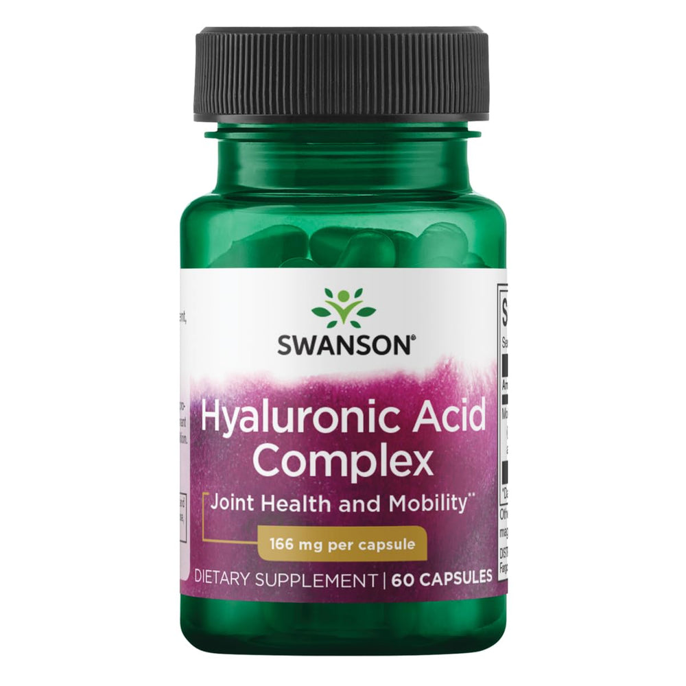 Swanson Hyal-Joint bottle front showing potent hyaluronic complex for joint support.