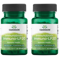 Swanson Immunobiotic Immuno-LP20 bottle promotes immune support and digestive balance.