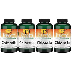 Swanson Kyoto Chlorella tablets in bottle support daily wellness for vegetarians.