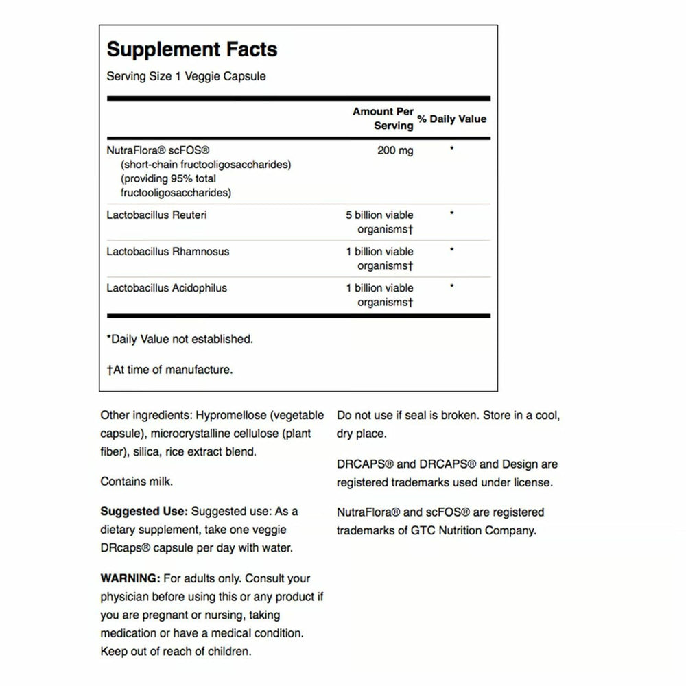 Swanson L. Reuteri Probiotic Plus capsules with 7B CFU promote daily digestive balance
