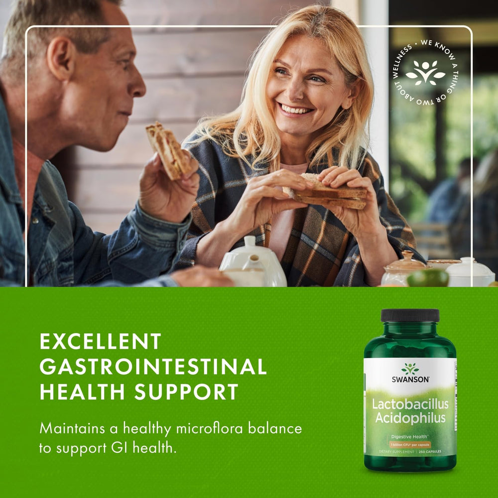 Swanson Lactobacillus Acidophilus 3-pack display emphasizes convenient ongoing use.