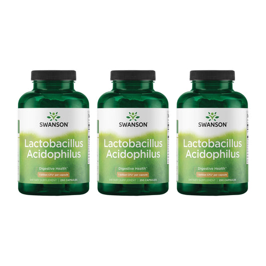Swanson Lactobacillus Acidophilus bottle front view supports daily digestive comfort.