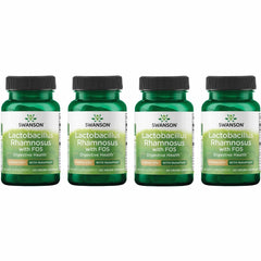 Swanson Lactobacillus Rhamnosus with FOS bottle highlighting probiotic formula for digestive support