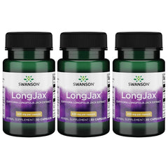 Swanson Longjax bottle with 400 mg Eurycoma longifolia extract capsules for daily energy and vitality