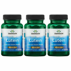 Swanson Lutein softgel bottle showing eye support formulation.