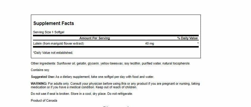Swanson Lutein two-pack box opened, showcasing value for eye wellness