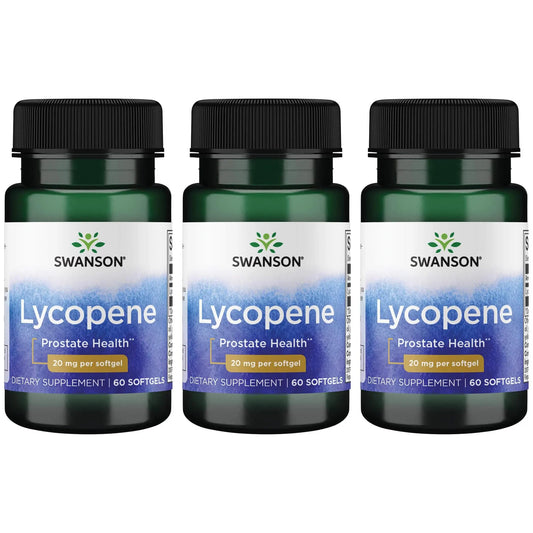 Swanson Lycopene softgel bottle for daily heart and prostate support.