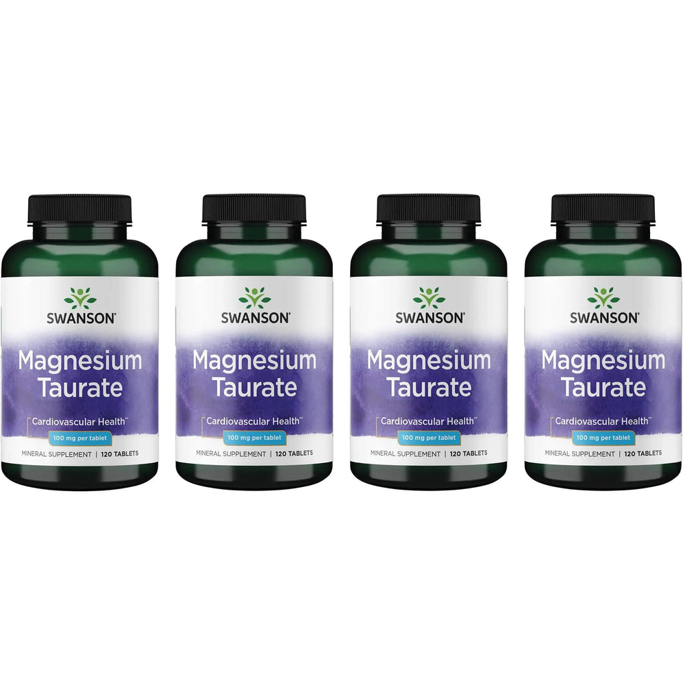 Swanson Magnesium Taurate bottle front, a trusted mineral supplement for daily wellness
