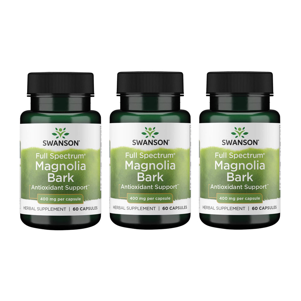 Swanson Magnolia Bark capsules ready for daily digestive support.