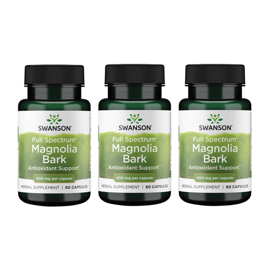Swanson Magnolia Bark capsules ready for daily digestive support.