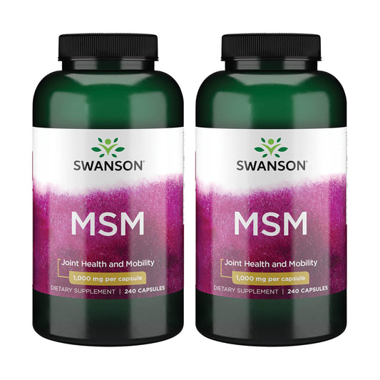 Swanson MSM bottle caps – easy-to-swallow capsules with potential joint mobility support