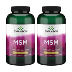 Swanson MSM bottle caps – easy-to-swallow capsules with potential joint mobility support