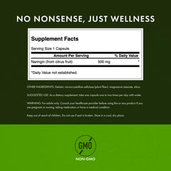 Swanson Naringin 500 mg capsules close-up for daily supplementation
