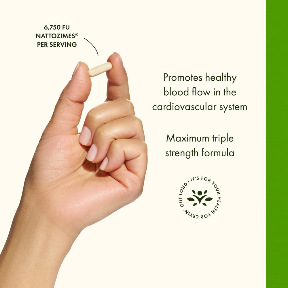 Swanson Nattozimes label close-up highlighting two-strain enzyme origin