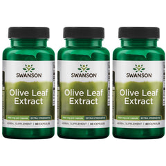 Swanson Olive Leaf Extract bottle highlighting immune health and daily wellness.