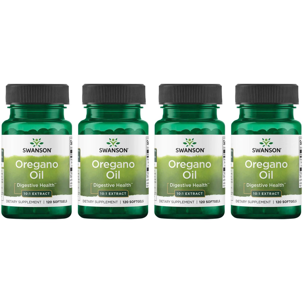 Swanson Oregano Oil 10:1 extract bottle for digestive support.