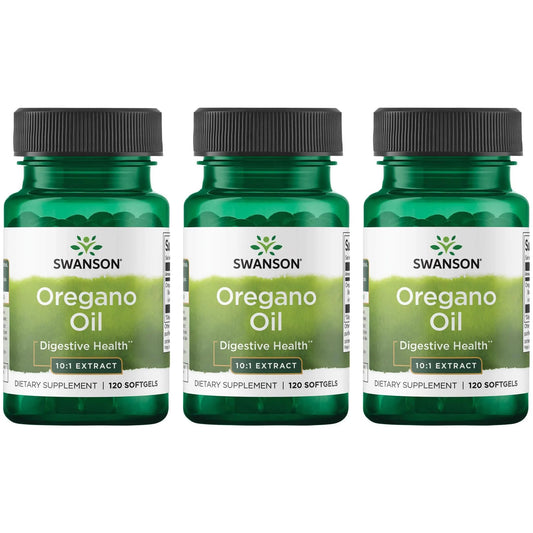 Swanson oregano oil 10:1 extract bottle showing natural digestive support