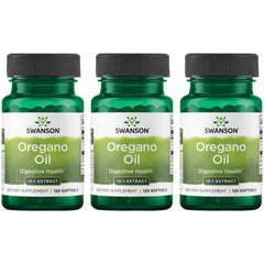 Swanson oregano oil 10:1 extract bottle showing natural digestive support