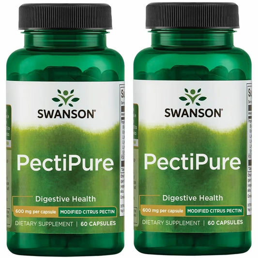 Swanson PectiPure bottle showing modified citrus pectin for daily digestive wellness.