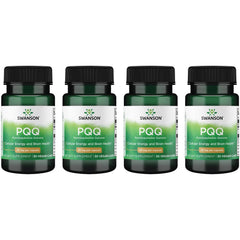 Swanson PQQ vegan capsules bottle for mitochondrial support and cognitive health.