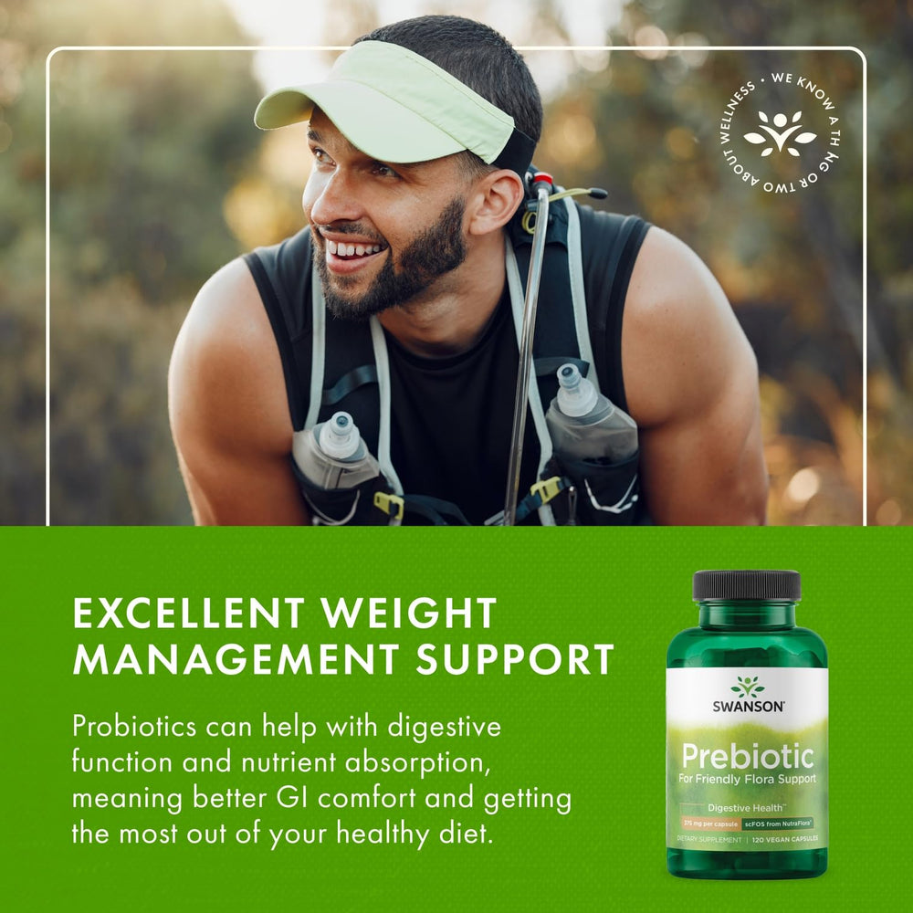 NutraFlora fiber note on Swanson Prebiotic ingredients