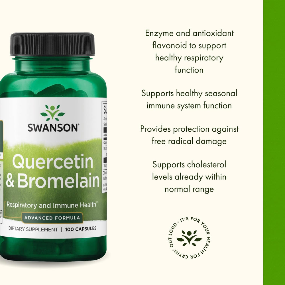 Swanson Quercetin Bromelain cholesterol-friendly formula supports normal ranges.